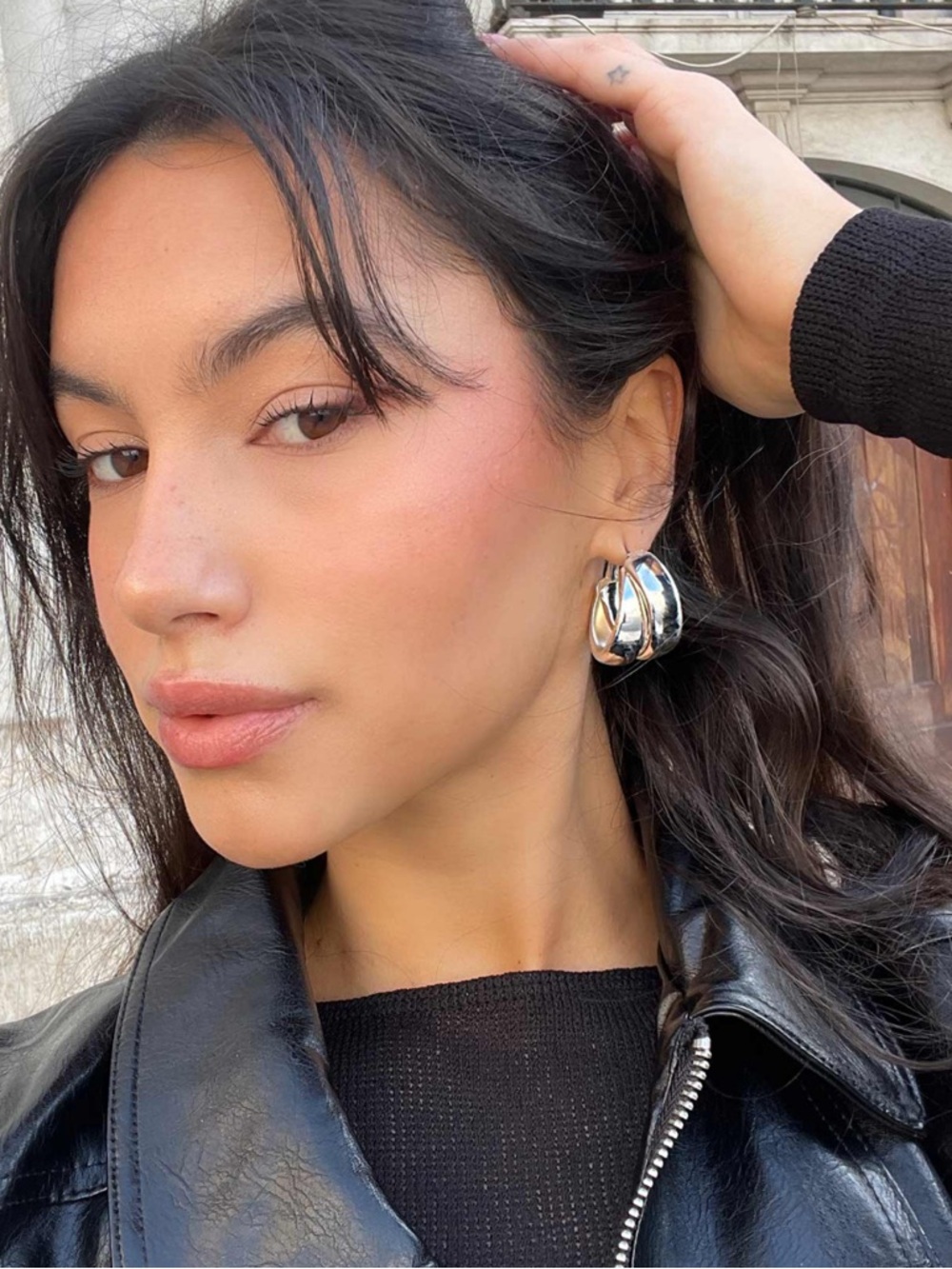 Princess Polly Chunky Hoop Earrings - Silver